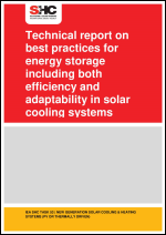 Technical report on best practices for energy storage including both efficiency and adaptability in solar cooling systems