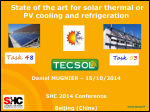 State of the Art for Solar Thermal or PV Cooling and Refrigeration